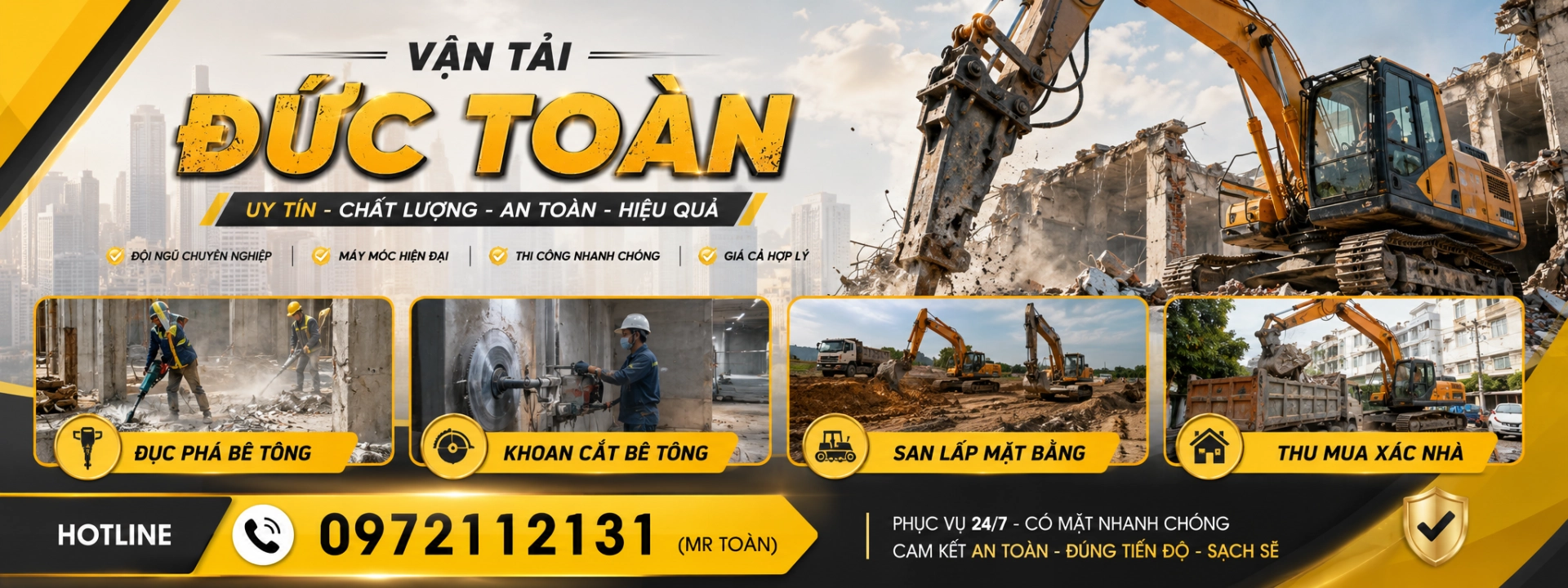 đục phá sàn bê tông chuyên nghiệp Bình Phước